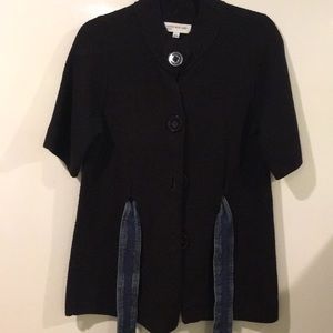 Deep chocolate sweater blazer